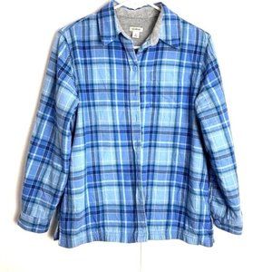 L.L. Bean Fleece Lined Flannel Shirt - Size XS